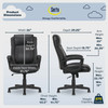 OFFICE CHAIR SERTA 52332-BLK PROFESSIONAL OFFICE MESH ACCENTS AND MEMORY FOAM