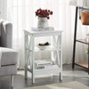 End Table Set of 2 Nightstand X-Design Modern White JCT-06