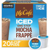 Coffee k-cup Pods Keurig McCafe IcedOne Step Mocha Frappe 20count