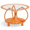 GLASS TABLE CJ-2595-Y45 YELLOW GOLD COFFEE TABLE ROUND 70X70CM GLASS TABLE CJ-2595-Y45 YELLOW GOLD COFFEE TABLE ROUND 70X70CM