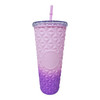 TRAVEL CUP OMBRE DIAMOND TEXTURED TUMBLER WITH STRAW 720ML LLB-200011