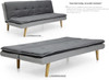 SOFA BED XL-1550-3 GREY FUTON 3-SEATER