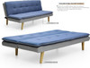 SOFA BED XL-1550-1 BLUE FUTON 3-SEATER