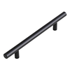 HANDLE T BAR PULL 8" BLACK LIGHT DOR739349 (128MM 5.04")