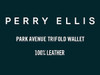 Wallet Men Perry Ellis Tri fold Black in Gift Box