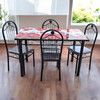 GLASS DINING TABLE 694 WITH 4 CHAIR SET