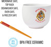 Ramen Bowl Silver Buffalo Harry Potter House Crest w/chopstick 20oz