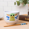 Ramen Bowl Silver Buffalo Star Wars Mandalorian Baby Yoda w/chopstick 20oz