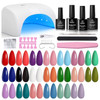 Nail Beetles Gel Polish Kit with UV lamp & 20 colors