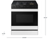 STOVE 5 BURNER SAMSUNG NSG6DB850012AA BESPOKE WHITE GLASS WITH AIR FRYER SMART WIFI FAN CONVECTION