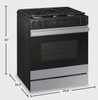 STOVE 5 BURNER SAMSUNG NSG6DG8700SRAA BESPOKE STAINLESS STEEL WITH AIR FRYER SMART WIFI TRUE CONVECTION