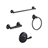 BATHROOM ACCESSORIES SET 4PCS MATT BLACK KIOTTO GNW-PC4001MB