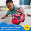 Toy Fisher-Price Little People Fire Truck Musical Push-Along