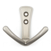 COAT HOOK DOUBLE SATIN NICKLE DOR738652
