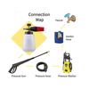 PRESSURE WASHER FOAM GUN CANNON RED AND BLACK 1L 0.26 GAL DEVOX 	HFS-YB02311A