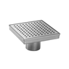 SHOWER DRAIN KIOTTO 6" GRID STAINLESS STEEL SILVER WITH HAIR FILTER #114S6