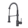 KITCHEN FAUCET KIOTTO SINGLE HANDLE PULL DOWN SPRAYER MATT BLACK #62J07SMB