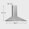 RANGE HOOD FRIGIDAIRE 30" FHWC3055LS STAINLESS STEEL