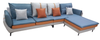 SOFA SET 2206 BLUE L-SHAPE WITH PILLOW