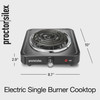 HOT PLATE SINGLE BURNER PROCTOR SILEX 34105 HOTPLATE
