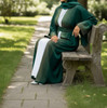 Gown Abaya 3pc Set Emerald