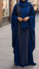 Gown Abaya Navy Embellished Butterfly