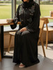 Gown Abaya Black Embellished