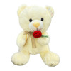 PLUSH TEDDY BEAR WITH ROSE SOLD EACH