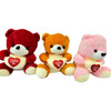 PLUSH TEDDY BEAR LOVE HEART SOLD EACH