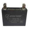 AIR CONDITIONER CAPACITOR 5UF 450V 5MF SQUARE RUNNING BLACK EVERWELL CBB6108-2