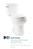 TOILET SET BISMAN P TRAP ELONGATED CLOSED COUPLED WHITE DUAL FLUSH ASPT4006S