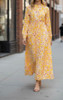 Dress Floral Printed Yellow / Brown / Green
