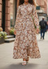 Dress Floral Printed Yellow / Brown / Green