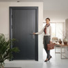 DOOR METAL SINGLE BLACK 2050X960 #953132