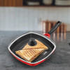GRILL PAN HAWKINS DCGP30G DIE CAST WITH GLASS LID 30CM