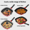 GRILL PAN HAWKINS DCGP30G DIE CAST WITH GLASS LID 30CM