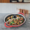 PAN HAWKINS IDCSK3G DIE CAST SHALLOW KADHAI WITH GLASS LID 3L