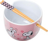 Ramen Bowl Silver Buffalo Peanuts Snoopy Poses Puppy Love Ceramic