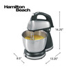CAKE MIXER WITH BOWL HAMILTON BEACH 64651 STAINLESS STEEL