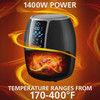AIR FRYER BRENTWOOD AF-400BK 4QT