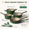 Pot Set Carote Non Stick 16pcs Green