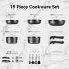 Pot Set Carote Non Stick 19PCS Black