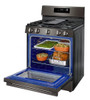 STOVE 5 BURNER LG 30" LRGN6323Z WITH AIR FRYER SMART WIFI TRUE CONVECTION EASY CLEAN WITH PLATE-GRIDDLE