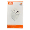 CHARGER ADAPTER USB OTU EU-11 20W PD SMART FAST ROUND PLUG EURO TRAVEL 110V-240V