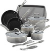 Pot Set Rachael Ray Hard Enamel Aluminum Nonstick 14pcs