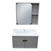 BATHROOM CABINET FLOATING STYLE 30" X 18" GREY WITH MIRROR T02-80
