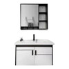 BATHROOM CABINET FLOATING STYLE 30" X 18" GREY WITH MIRROR T02-80