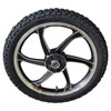M/CYCLE WHEEL REAR COMPLETE RIM TUBE AND TYRE BLACK AND CHROME 110CC CD110 FOR KAMAX ASIAN LEOPARD-1