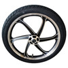 M/CYCLE WHEEL FRONT COMPLETE RIM TUBE AND TYRE BLACK AND CHROME 110CC CD110 FOR KAMAX ASIAN LEOPARD-1