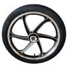 M/CYCLE WHEEL FRONT COMPLETE RIM TUBE AND TYRE BLACK AND CHROME 110CC CD110 FOR KAMAX ASIAN LEOPARD-1
